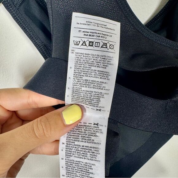 Adidas Women's Size Large NWT Black Powerreact Techfit Medium Support Sports Bra - Picture 6 of 10